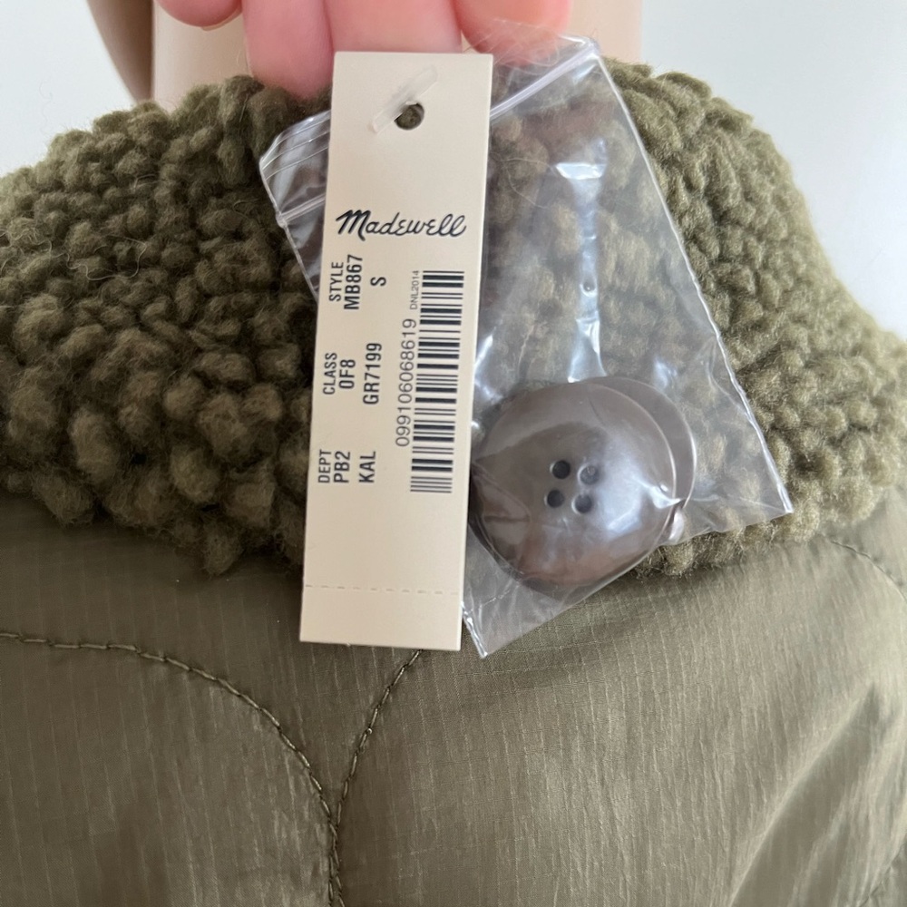 Madewell Hybrid Sherpa Jacket NWT - Picture 8 of 8